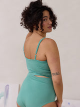 Free Label Seafoam Green Carrie Bra.  spaghetti strap bamboo bra made in Canada.