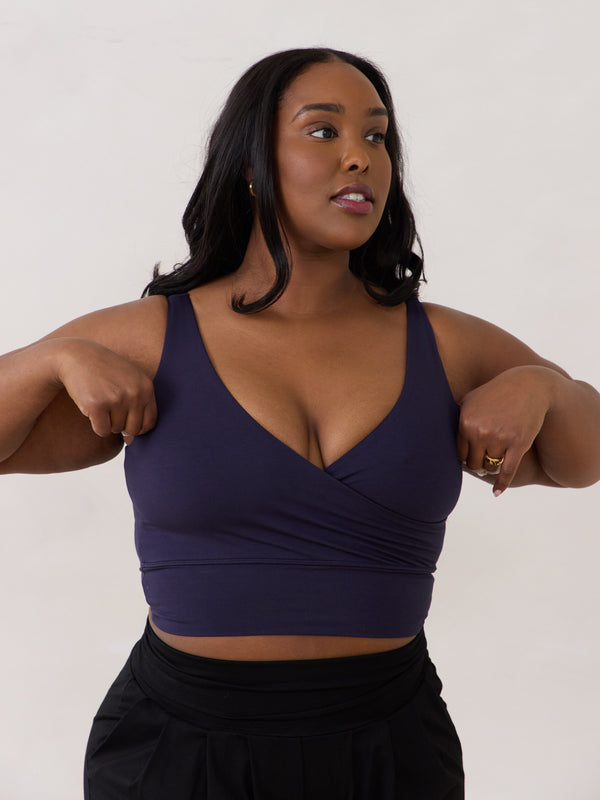 Ink Sonny Bra by Free Label. Best bamboo bra made in Canada nursing friendly