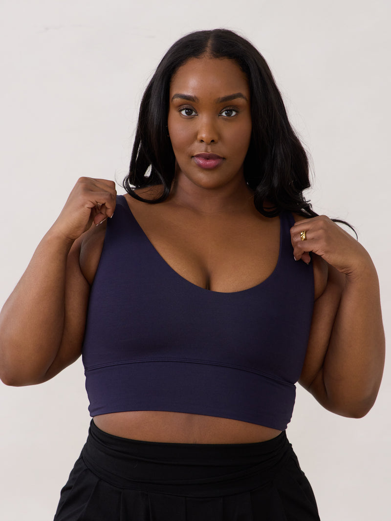 Ink Sonny Bra by Free Label. Best bamboo bra made in Canada nursing friendly