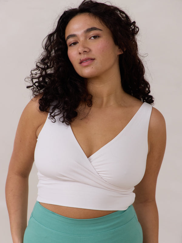 White Sonny Bra by Free Label. Canadian made nursing bra