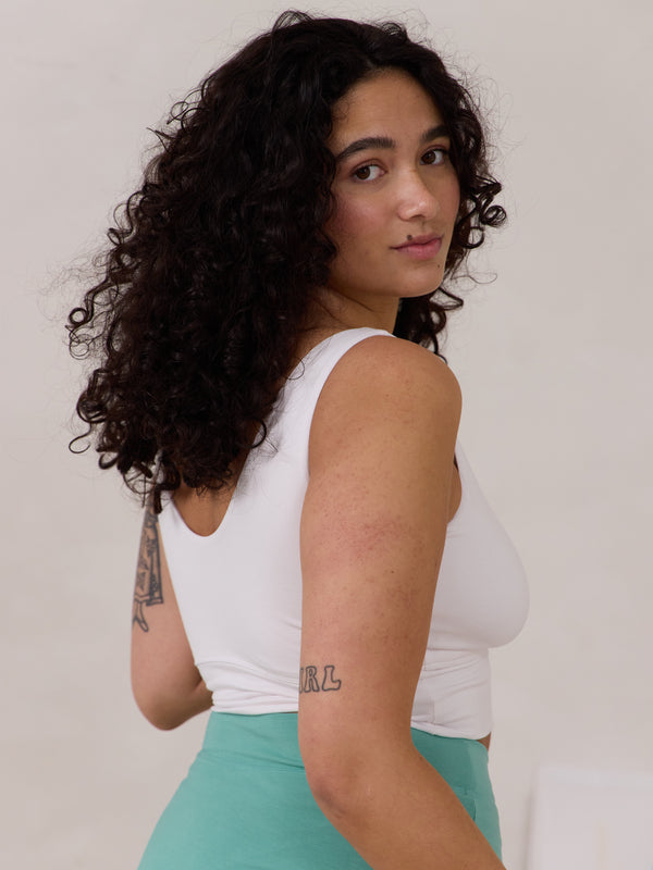 White Sonny Bra by Free Label. Canadian made nursing bra