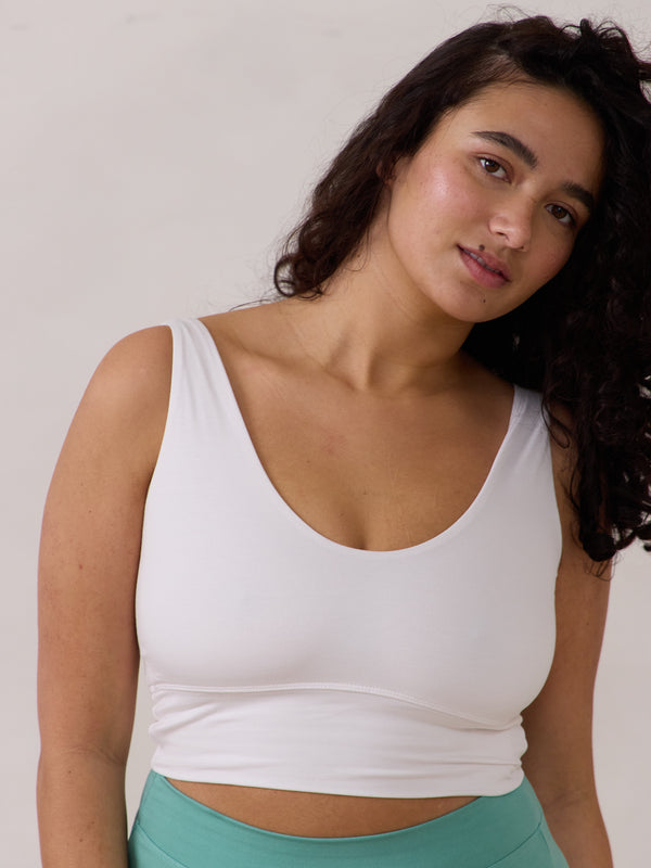 White Sonny Bra by Free Label. Canadian made nursing bra