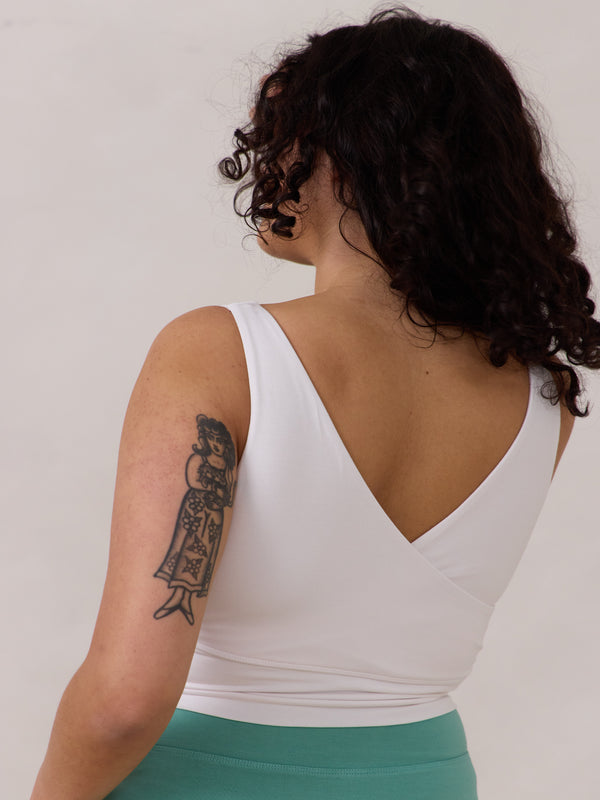 White Sonny Bra by Free Label. Canadian made nursing bra