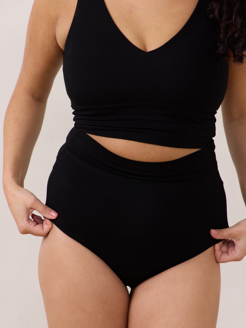 Free Label high rise bamboo underwear made in canada