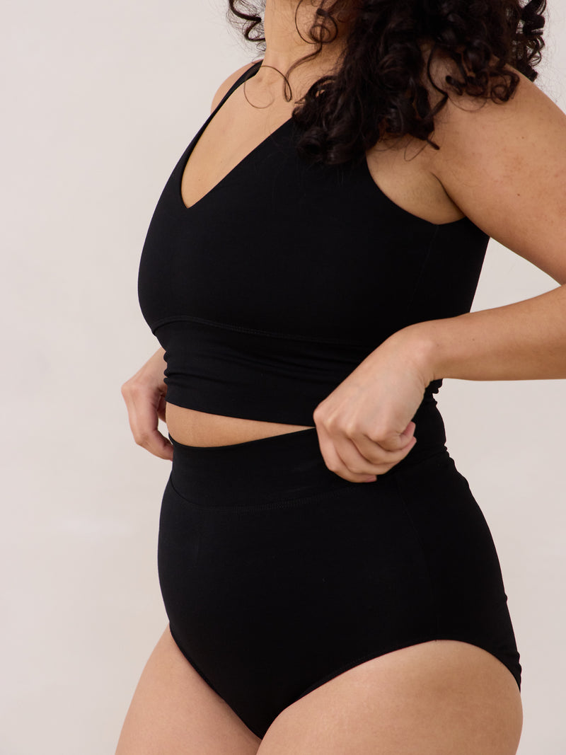 Free Label high rise bamboo underwear made in canada