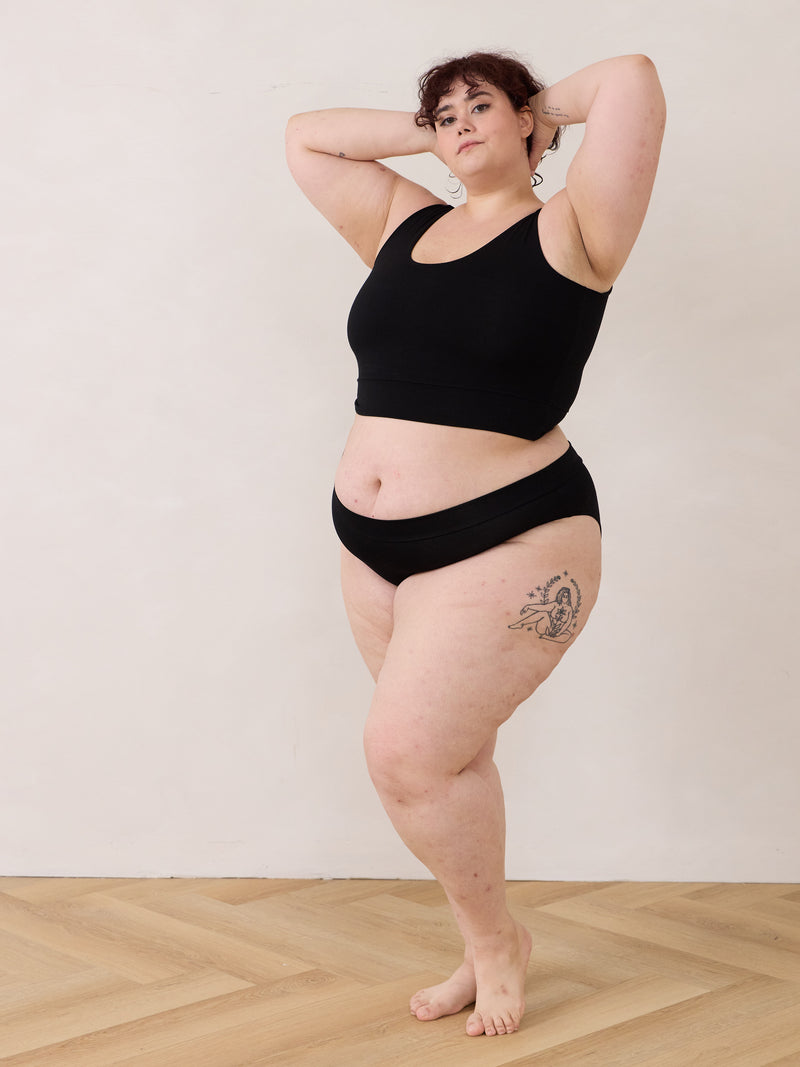 Plus size low rise bamboo underwear made in canada
