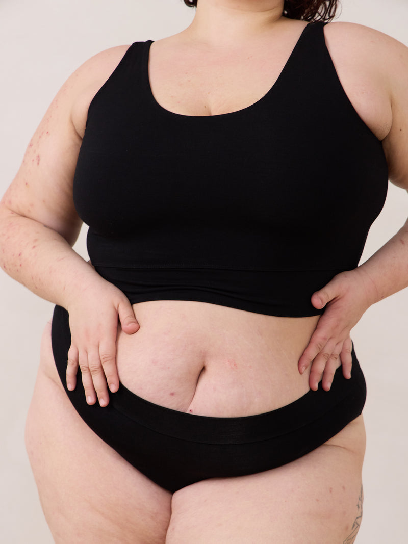 Plus size low rise bamboo underwear made in canada