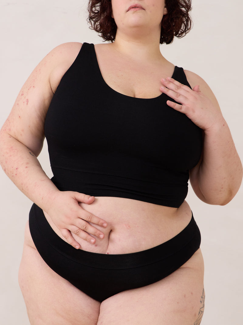 Plus size low rise bamboo underwear made in canada