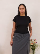 BLACK LYOCELL JENIE TEE