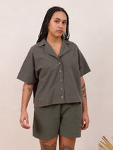 slow fashion cotton short sleeve button down for summer free label lynn shirt