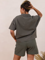 slow fashion cotton short sleeve button down for summer free label lynn shirt