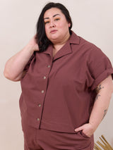 plus size cotton button down shirt unisex canadian slow fashion