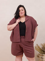 plus size cotton button down shirt unisex canadian slow fashion