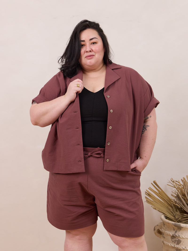 plus size cotton button down shirt unisex canadian slow fashion