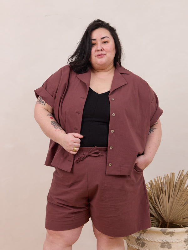 plus size drawn string cotton shorts made in canada