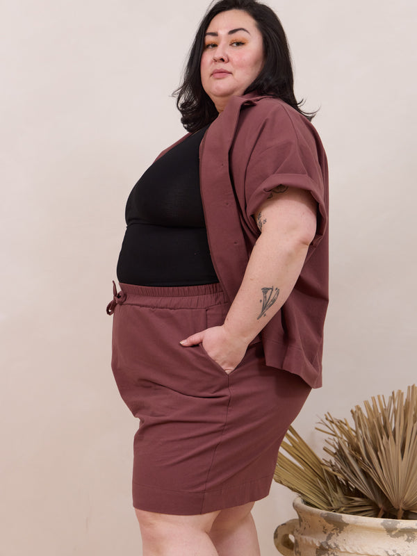 plus size drawn string cotton shorts made in canada