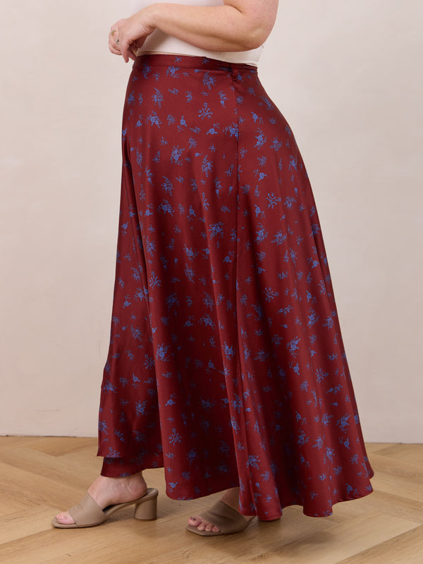 Canadian made maxi wrap skirt slow fashion