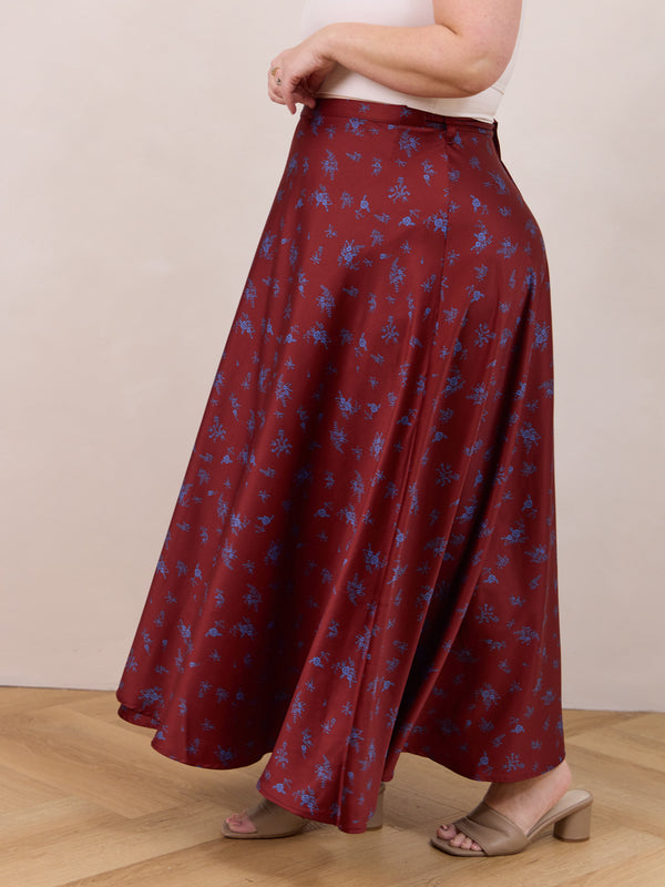 Canadian made maxi wrap skirt slow fashion