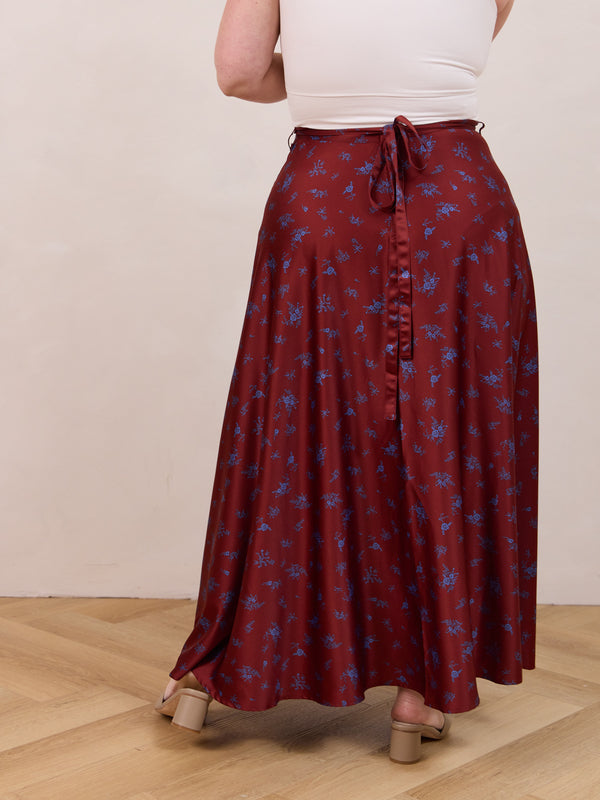 Canadian made maxi wrap skirt slow fashion