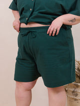 plus size drawn string cotton shorts made in canada