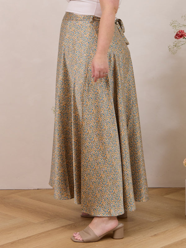 Canadian made maxi wrap skirt slow fashion