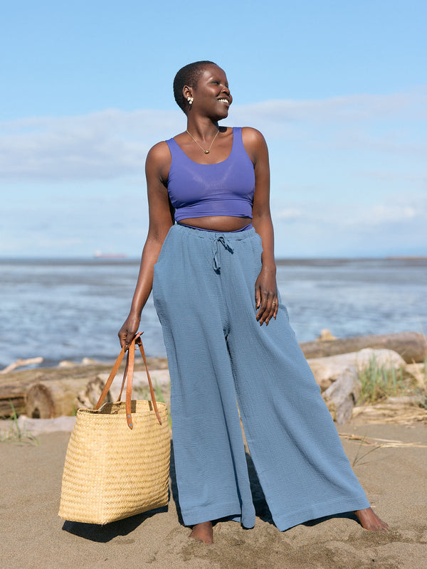 sloane pant ultra wide leg cotton gauze pant bohemian style