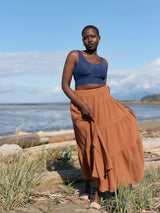 Free Label tiered maxi skirt organic cotton