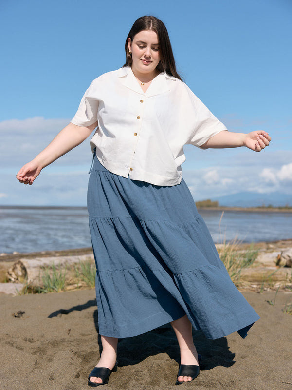 plus size maxi skirt organic cotton