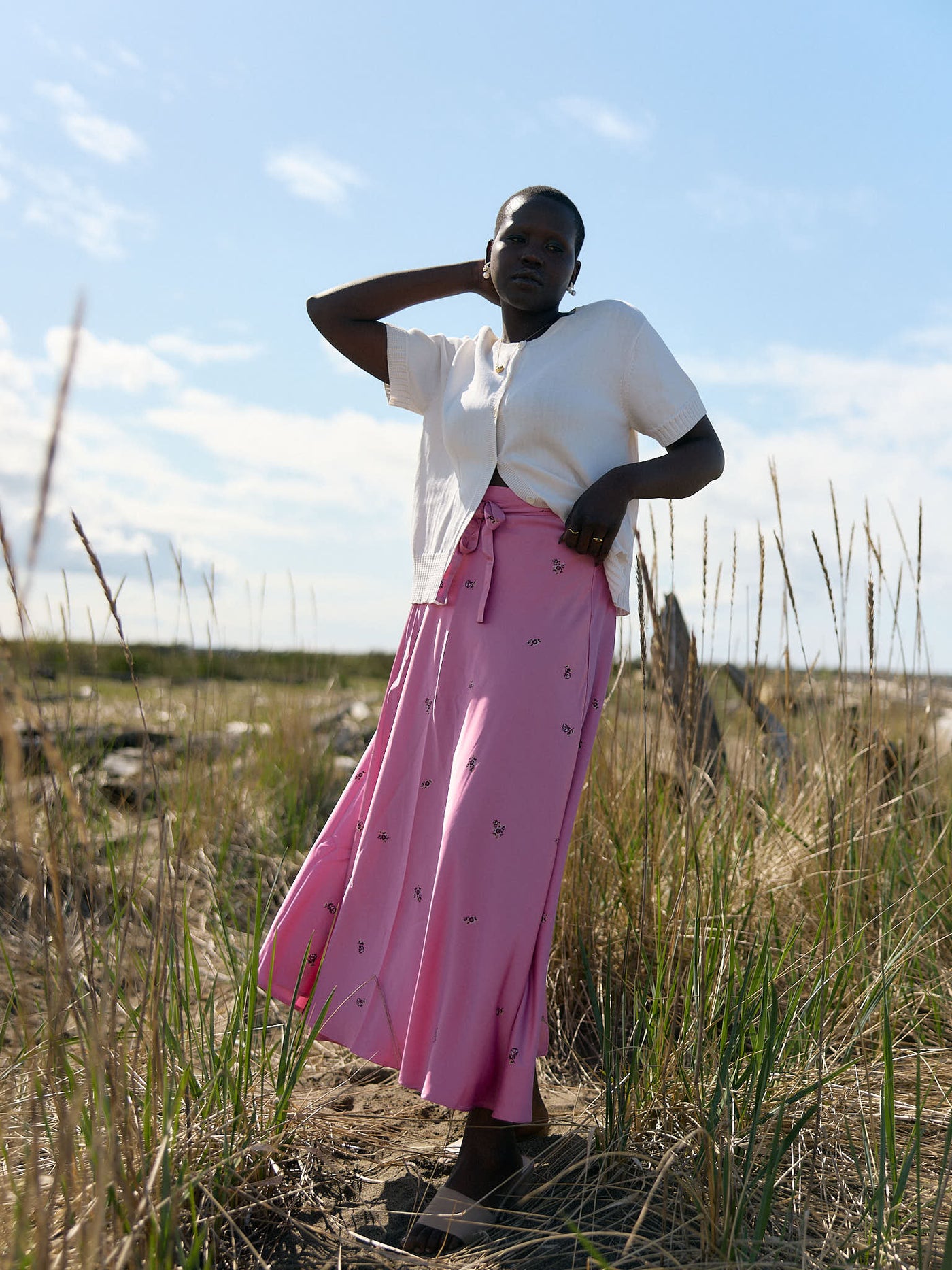 PETAL MAXINE WRAP SKIRT