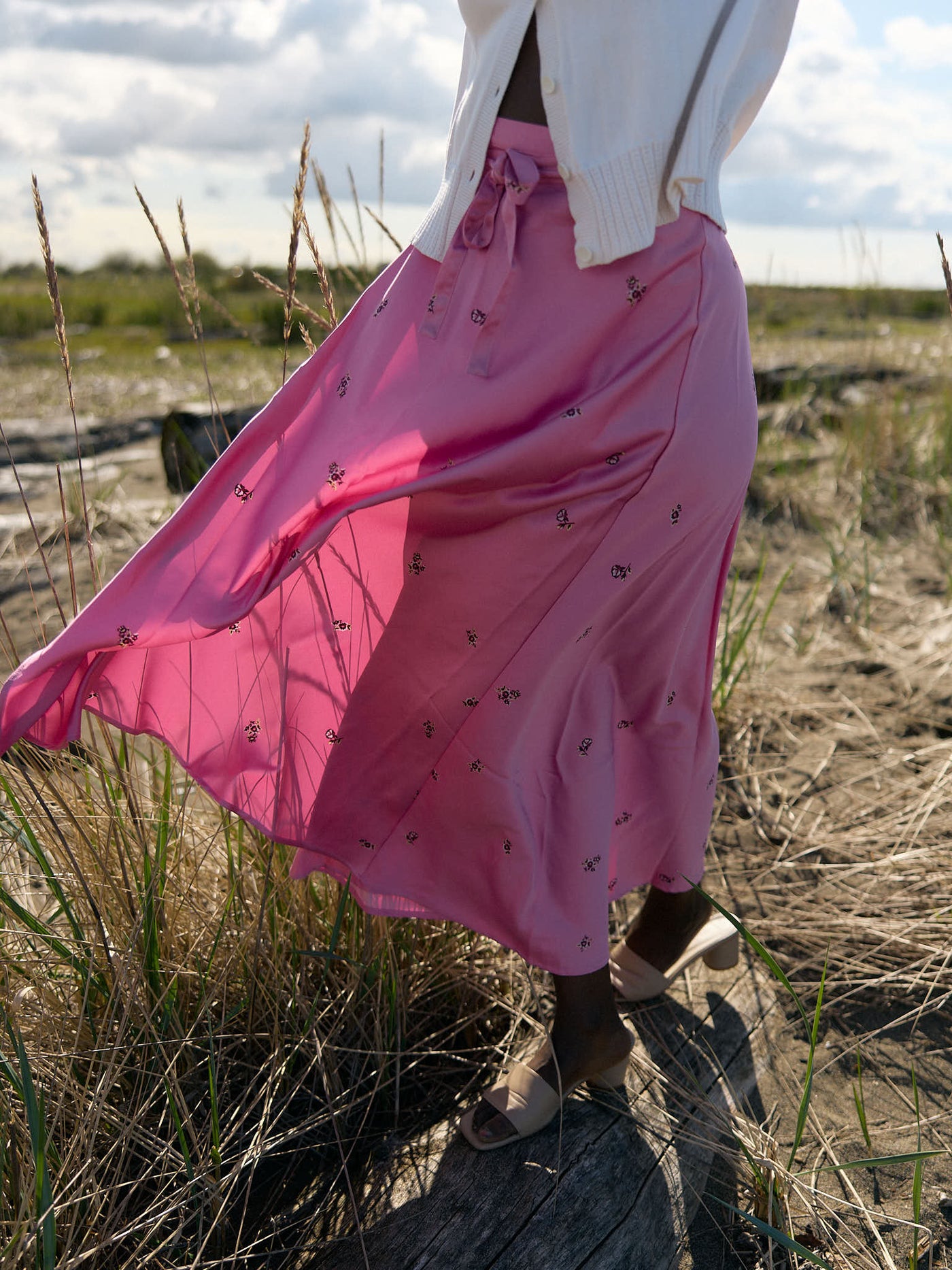 PETAL MAXINE WRAP SKIRT