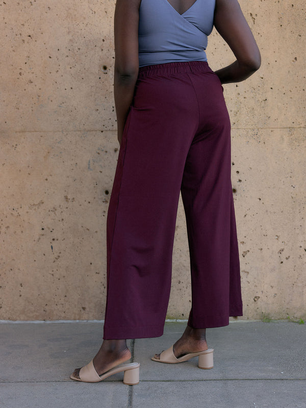 Free Label bamboo wide leg pants made in Canada