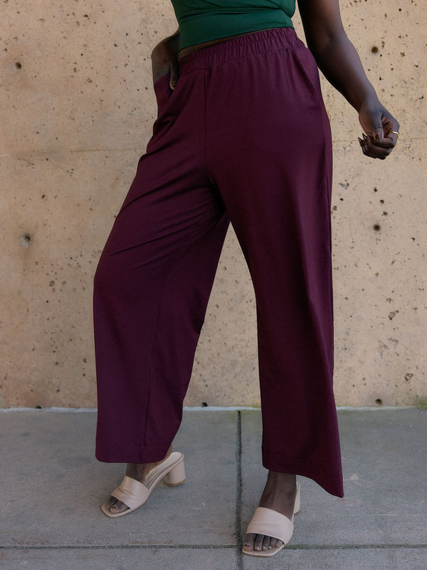 Free Label bamboo wide leg pants made in Canada