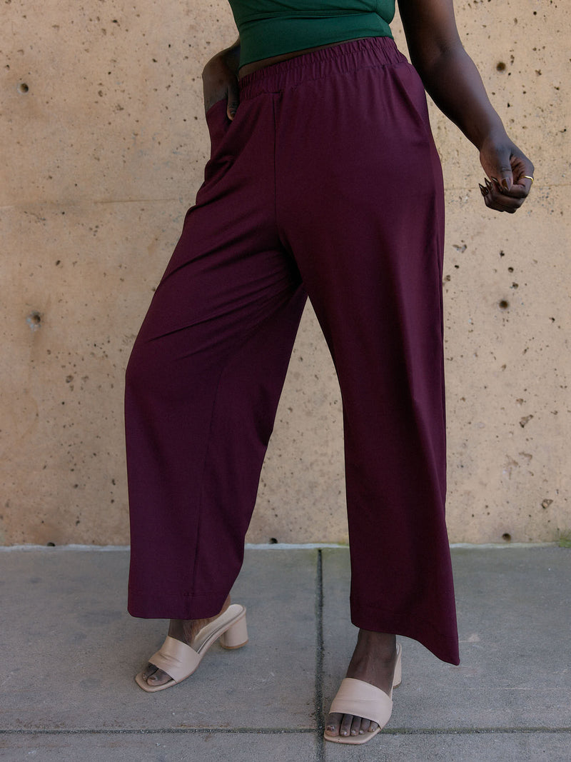 Free Label bamboo wide leg pants made in Canada