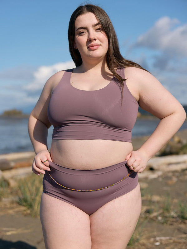 plus size bikini bottom roll down waistband