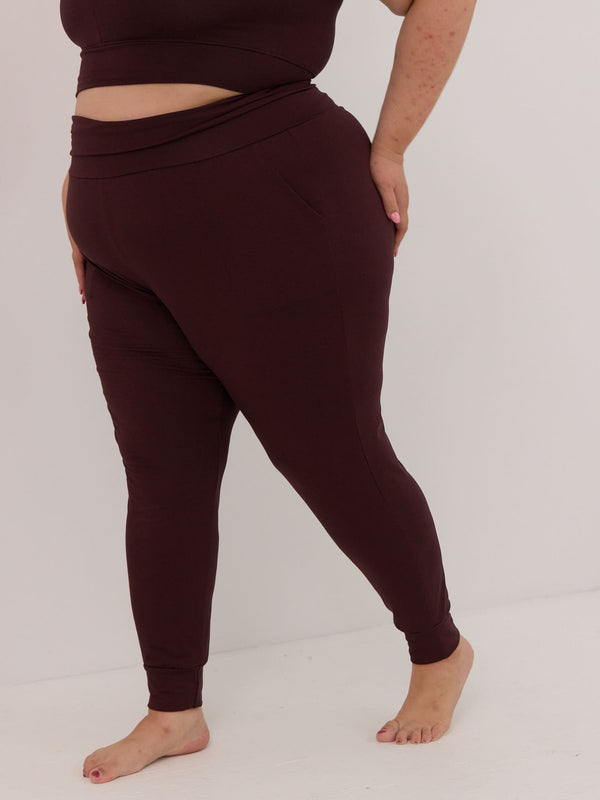 Cherry Cola Fir Jogger by Free Label, Canadian made bamboo joggers