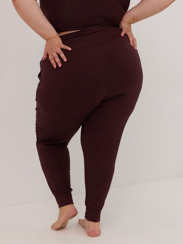 Cherry Cola Fir Jogger by Free Label, Canadian made bamboo joggers