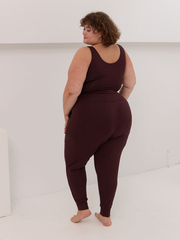Cherry Cola Fir Jogger by Free Label, Canadian made bamboo joggers