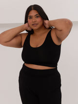 Free Label black becky bra wireless bra for big busts made in canada plus size