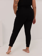 Free Label black bamboo jogger, canadian made