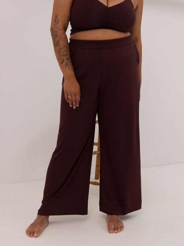 Free Label Loretta Pant, Canadian made wide leg bamboo pant