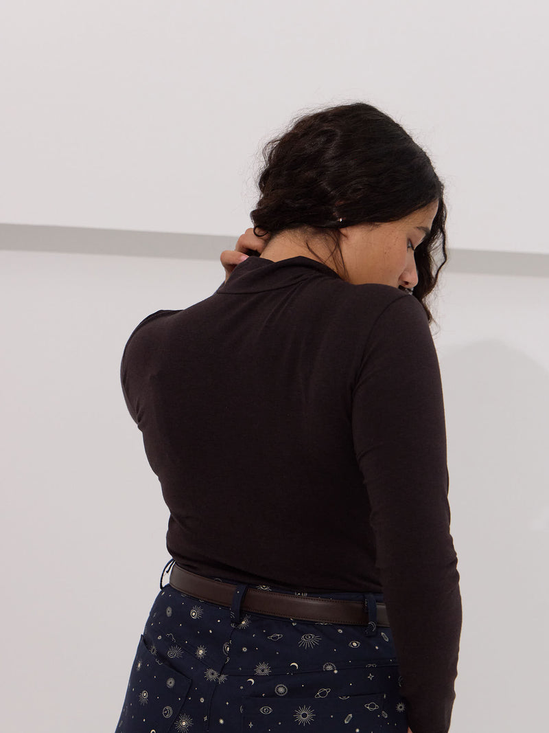 Canadian made sustainable mockneck top
