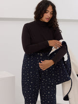 reversible organic cotton twill and organic fleece utility vest
