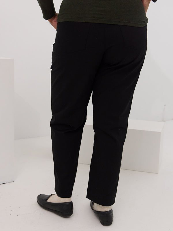 curve friendly utility pant. Non stretch straight leg pants made in canada. size inclusive