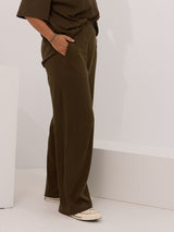 Made in Canada olive cotton lounge set