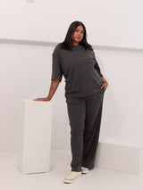 Free Label cotton microrib matching lounge set