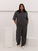 The perfect oversized tee cotton made in canada grey