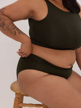 Nori dark green kimmie undie made in canada bamboo underwear