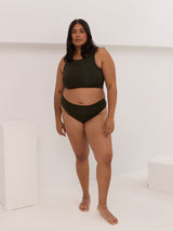 Nori dark green kimmie undie made in canada bamboo underwear