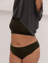 Nori dark green kimmie undie made in canada bamboo underwear