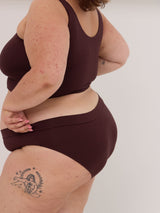 Cherry Cola dark red kimmie undie made in canada bamboo underwear